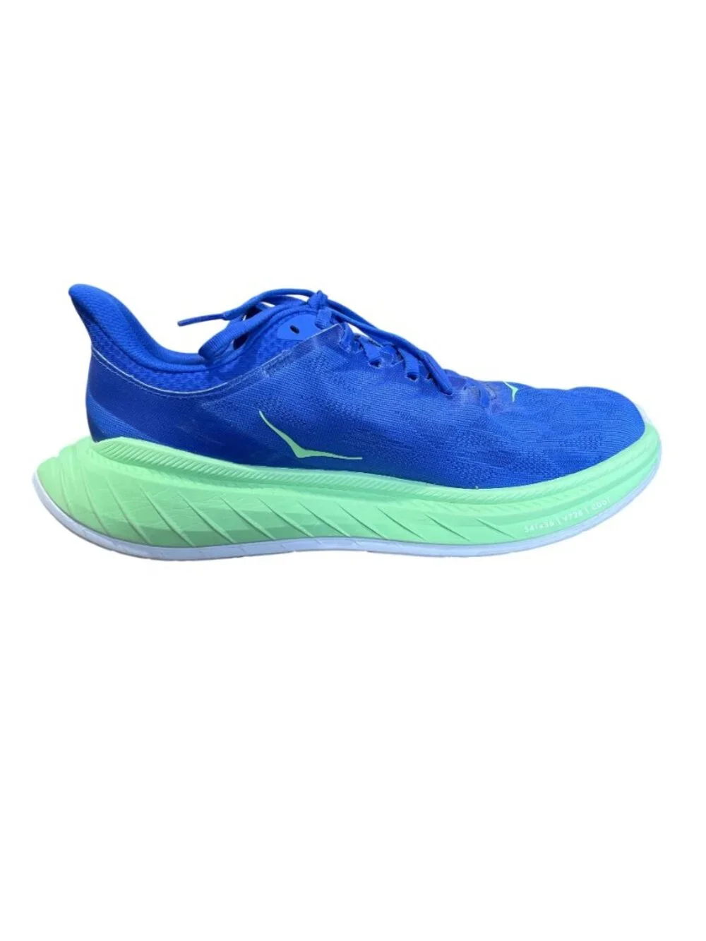 Hoka One One Carbon X 2 Mens Size 9 Running Shoes Dazzling Blue Green Sneakers
